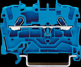 2001-1204 2-conductor feed-through terminal, 18 A 0.25 - 1.5 mm² blue
