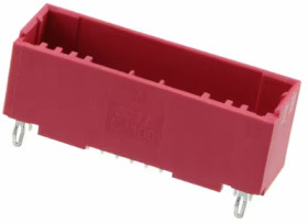 Pin header, 32 pole, pitch 2 mm, straight, red, 5-1871056-6