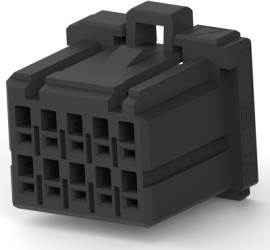 Socket header, 10 pole, pitch 2 mm, straight, black, 1-1827862-5