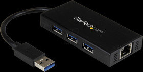 ST3300GU3B USB 3.0 Hub 3x USB Type-a, 1x RJ45 Ethernet