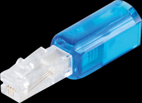 BS71216-B Twist-Stop, narrow version, blue-transparent