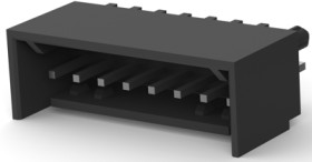 Pin header, 8 pole, pitch 2.54 mm, straight, black, 2-644486-8