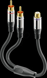 ACA011 2x Cinch to Cinch subwoofer adapter cable 0.2 m