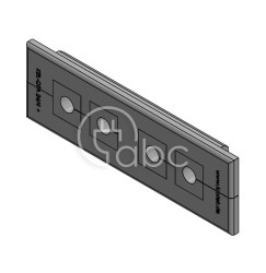 Przepust kablowy dzielony KEL-QTA 24/4 A, na 4 moduły QT małe, 43644