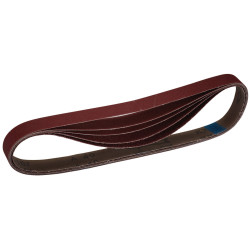 Draper 08702 Cloth Sanding Belt, 25 x 762mm, Assorted Grit (Pack of 5)