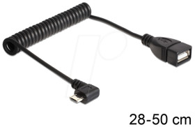 83354 Cable USB 2.0 Micro B St 90° &gt; USB 2.0 A Bu OTG