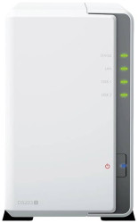 Synology DiskStation DS223J Obudowa serwera NAS 0 GB 2 Bay przełącznik wł/wył, 3x USB 3.2 Gen 1 HUB (USB 3.0), obsługa R