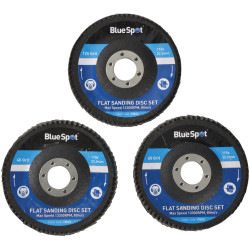 BlueSpot Tools 19642 Sanding Flap Disc Set 3 Piece 115mm (4.1/2in)