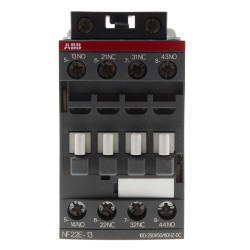 Przekaźnik pomocniczy 230 V AC/DC ABB styki: 4 6 A 2NO + 2NC Szyna DIN Śruba 1SBH137001R1322 NF22E-13