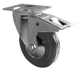 Koło samonastawne średnica kabla 160mm Płyta Guitel Hervieu 175kg wysokość całkowita 196mm