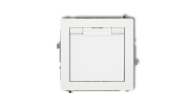 Deco Gniazdo Bryzgoszczelne Z/U (Klapka Biała) Biały Dgpb-1Zp
