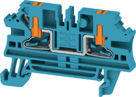 Through terminal block, push-in connection, 2.5 mm², 24 A, 8 kV, blue, 2847210000