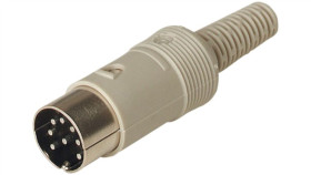 Wtyk Gniazdowy Z Izolowanym Uchwytem Męski Proste 8-Pinowe Mas 80 Sn Grau