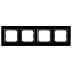 Ramka poczwórna R-4RGC/32/25 czarne szkło Sonata Prestige Ospel