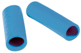 Protection and insulating grommet, inside Ø 5 mm, L 25 mm, light blue, PCR, -30 to 90 °C, 02010005020