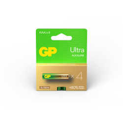 GP GPPCA24AU644 GP Ultra Alkaline AAA 4&#x27;s Single hook paper box