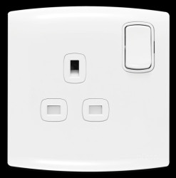 Gniazdo wtykowe Montaż ścienny Contactum z przełącznikiem 13A