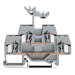 WAGO 281-619 6mm Double Deck Through Terminal Block Grey AWG 28-12