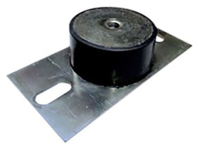 Mocowanie antywibracyjne, M12, Ø 165mm, H 39mm, 350, materiał: Guma naturalna 60 Shore A, RS PRO