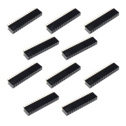Listwa stykowa 2.54mm prosta 2x16, czarna - 10 szt.