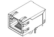 Złącze RJ45 Żeński Złącze RJ45 Przewlekany Cat5, Cat5e Molex, 90°, 8P8C-żyłowe