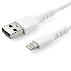 Lightning Kabel Złącze A USB A Złącze B Lightning dł. 2m Wytrzymały kabel Apple Lightning USB 2.0 kolor: Biały