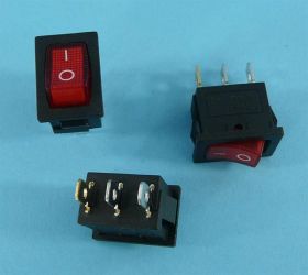 KCD1-1 PODŚW.RED 3-PIN 10A/250VAC 15x2