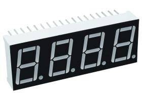Red 0.56" 4-Digit Seven Segment Display Anode LED