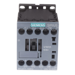 Stycznik 24 V ac Siemens styki: 3 5,5 kW 12 A 3NO Montaż śrubowy, montaż zatrzaskowy Śruba 3RT2017-1AB02