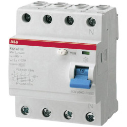 ABB RCCB 4-Pin 25A 0.03A 230/400V AC Enhanced Safety RCD