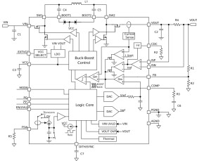 36-V 8-A fully-integrated buck-boost converter