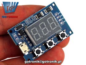 Sterownik PWM 5V-30V 1Hz-150kHz dwukanałowy z LED