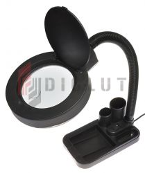 Lampa z lupą Yihua 708 90mm 3D/10D - czarna z organizerem