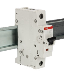 Wyłącznik nadprądowy MCB, Typ C, 1-biegunowy, 50A, 253V, 72V, na szynę DIN, ABB S201M-C50, S200M