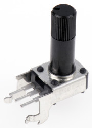 Potencjometr węglowy 100kΩ typ Obrotowy Alps Alpine średnica wału 6 mm 0.05W Montaż panelowy, Przewlekany