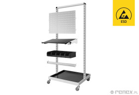 Wózek transportowy na kółkach 900mm z półką dolną