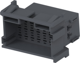 Plug, unequipped, 21 pole, straight, 3 rows, gray, 1-967630-2