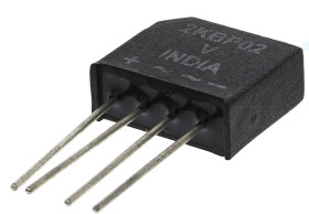 Mostek prostowniczy Jednofazowy 2A 200V Połączenie silikonowe D 44