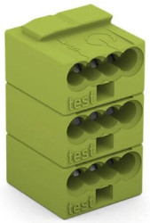 Socket terminal block, 7 pole, 0.5-1.0 mm², clamping points: 28, light green, clamp connection, 6 A, 243-747