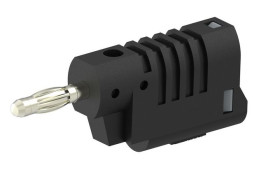 1084-RT Wtyk 4mm, z dodat. gniazdem 4mm do połączeń wieżowych, przyłącze przykręcane, czerwony, ELECTRO-PJP, 1084RT, 1084-R, WYP