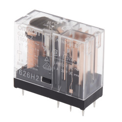 Przekaźnik mocy 110V ac DPDT Omron 5 A, montaż PCB 4600Ω Otwór przezierny