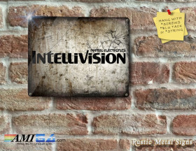 Intellivision Logo - Rustic - Eyecatching Finish - Metal Sign