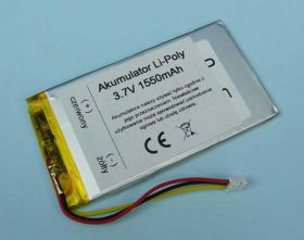 1550mAh 3,7V Li-PO 3-PIN 93x50x3mm