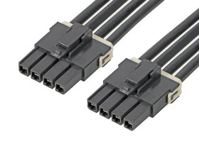 Molex Kabel przewód-płytka 4 216400 Żeńskie 600V Mega-Fit 150 mm 4 Czarny Żeńskie Mega-Fit