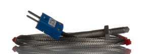 Termopara z dyszą K średnica M6 x 1mm długość 2m Wtyk miniaturowy RS PRO