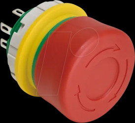 XW1E-BV3SG02TR Emergency stop button, 22 mm, E-Stop, 2 NO contacts, long solder