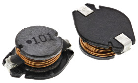 Cewka indukcyjna drutowa SMD 100 μH ±10% SRF: 8MHz Idc 1.4A, rdzeń ferrytowy