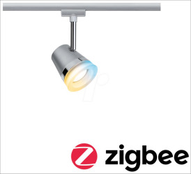 95526 URail rail spotlight, ZigBee, GU10, 330 lm, 5 W, tunable, chrome