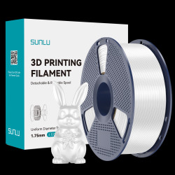 SUNLU PLA+ SILK 1.75mm 1kg SILK White / Biały, jedwabny