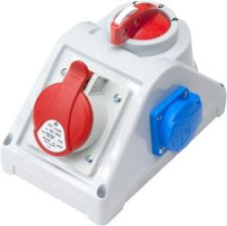 Rozdzielnica stacjonarna R-BOX KOMPAKT 1x16A/5P 1x250V, wył. L/P B.165/1/LP